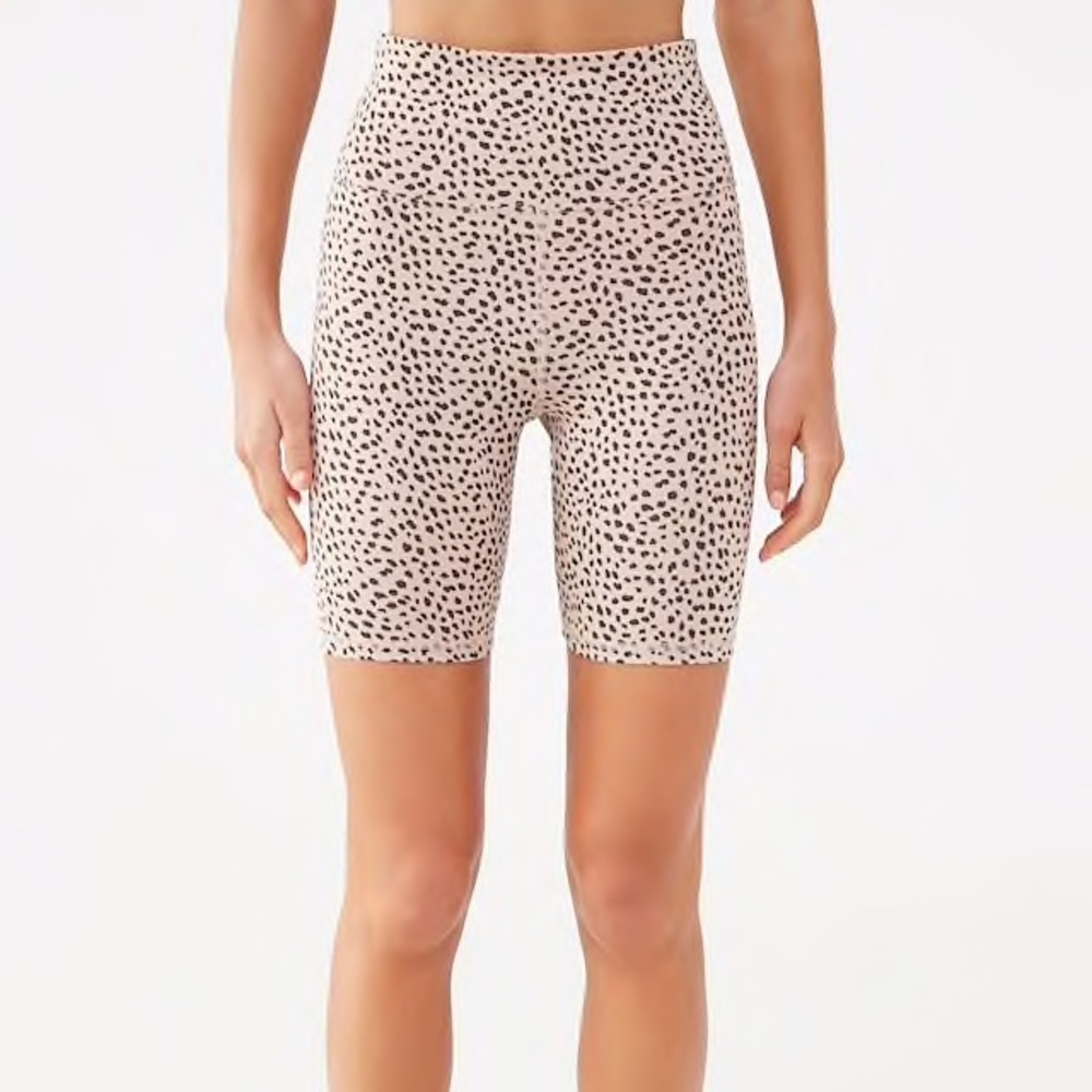 Active Cheetah Print Biker Shorts